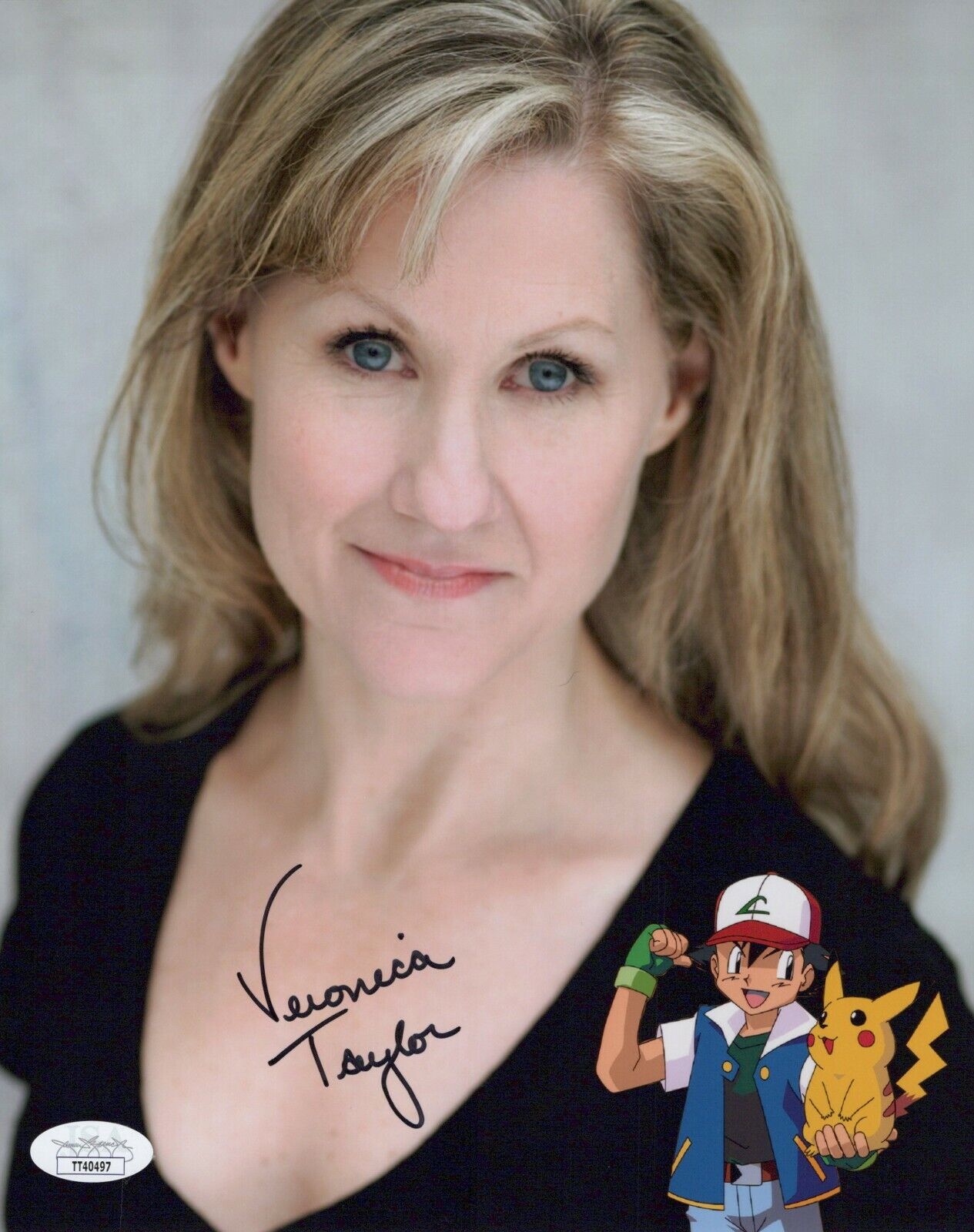 VERONICA TAYLOR Signed 8x10 POKEMON ASH Photo Poster painting Authentic Autograph JSA COA Cert