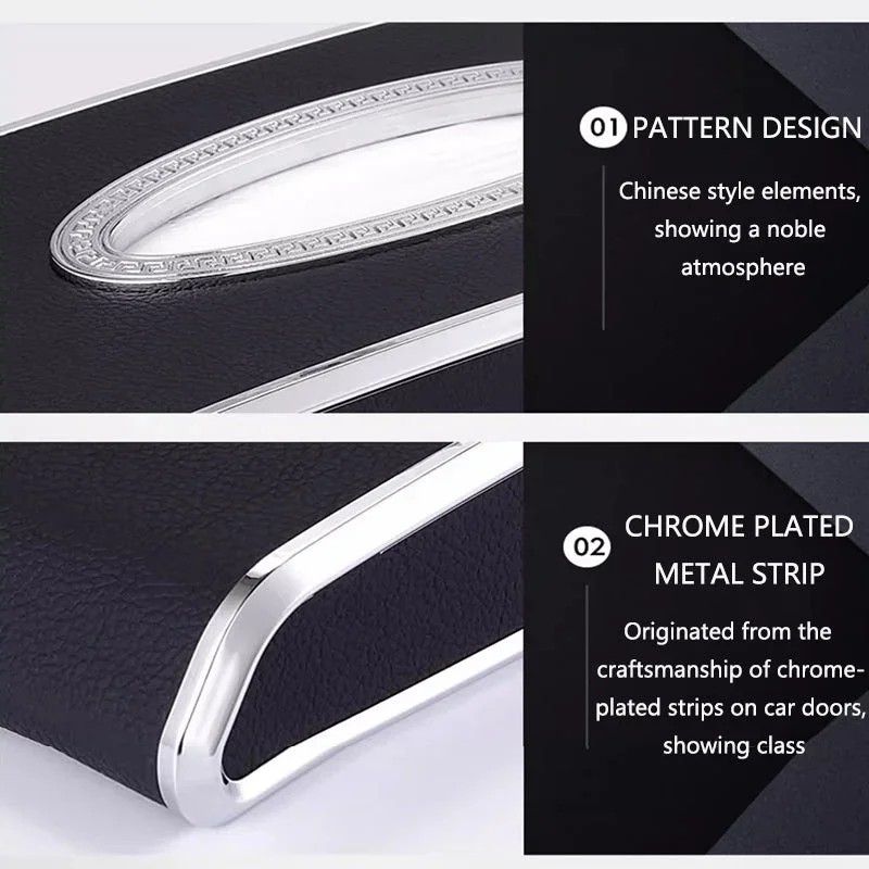 🔥Hot Selling🔥Exclusive Logo Customization🚗Car Paper Box Hanging Sun Visor Tissue Box Car Interior Decoration Supplies