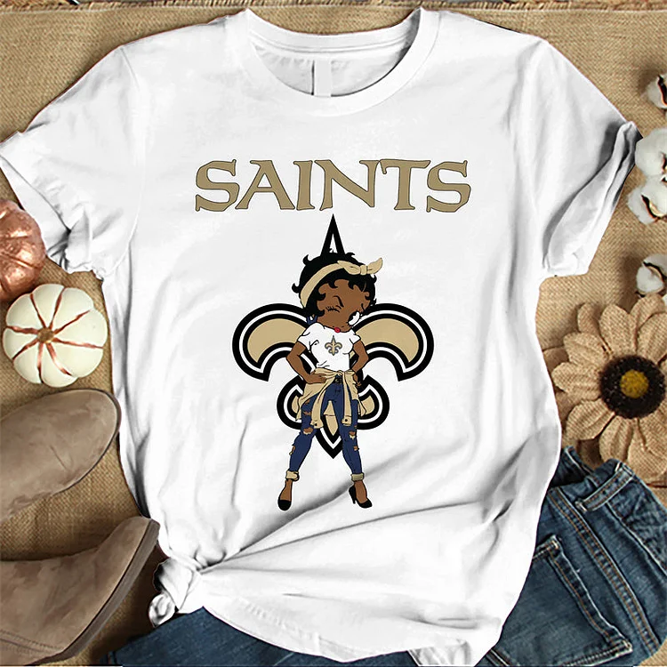 New Orleans Saints Women's White Relaxed T-Shirt