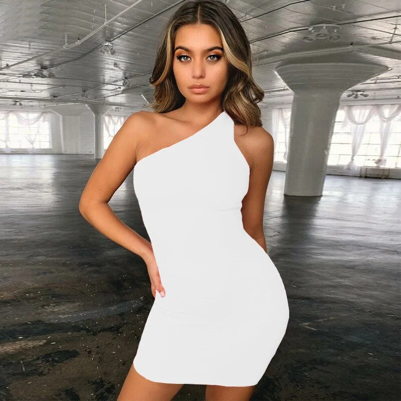 CDJLFH Womens Dresses New Arrival 2019 Sleeveless Bodycon Backless Solid Color Dress Loose Slim Commuter Casual Strapless Dress