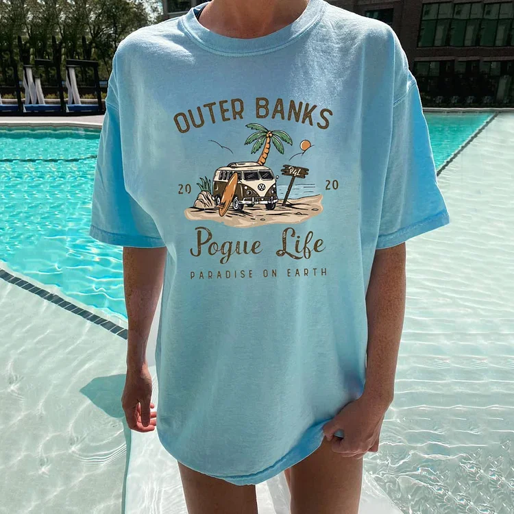 Outer Banks Pogue Life Print Loose T-shirt