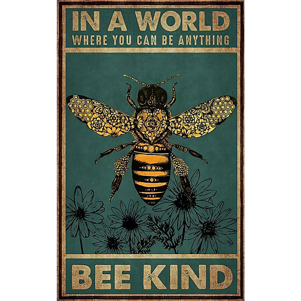 

Bee - 11CT Stamped Cross Stitch - 35*56CM, 501 Original