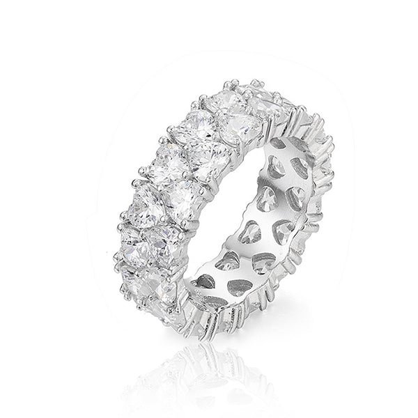 Glittering Elegant White Wedding Ring
