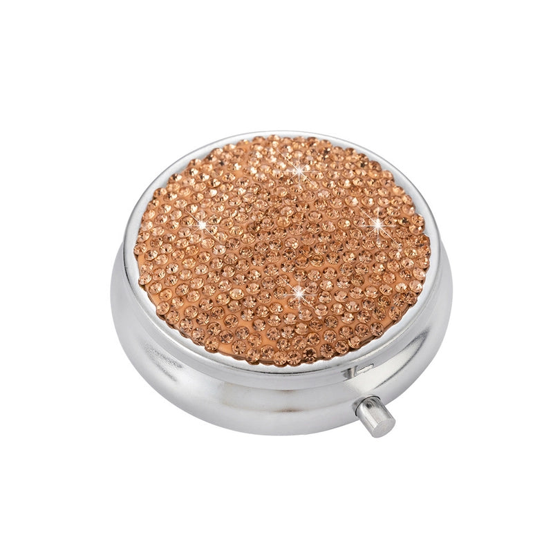 2 Pieces Casual Elegant Glam Solid Color Stainless Steel Rhinestone Soft Clay Storage Container Box