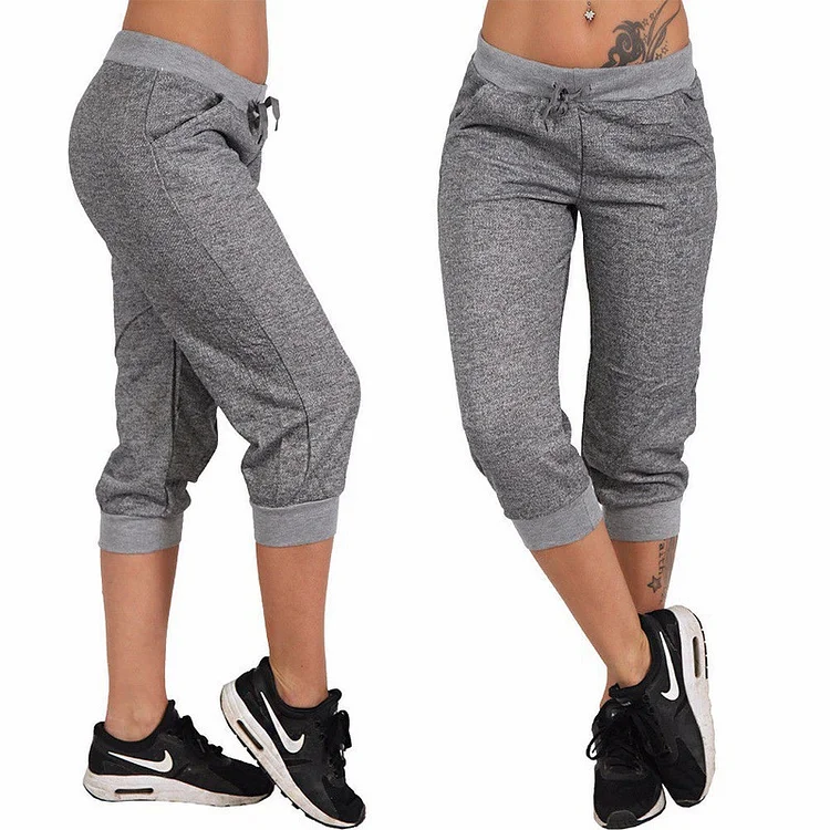 Casual Elastic Waist Joggers