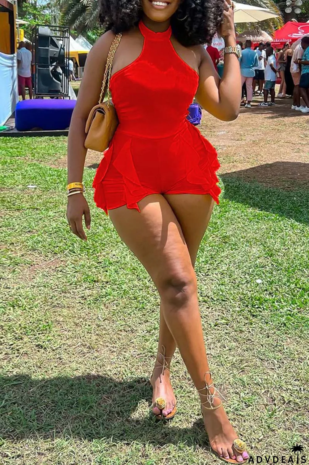 White Casual Solid Patchwork O Neck Skinny Romper