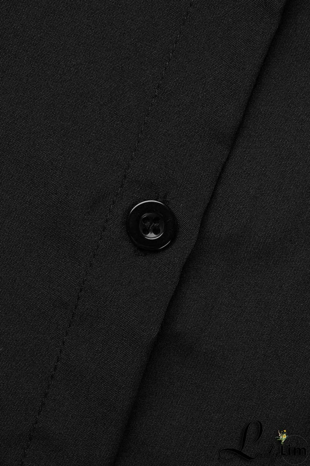 White Casual Solid Patchwork Buckle Asymmetrical Turndown Collar Tops