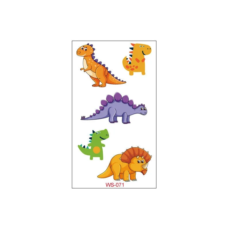 New dinosaur tattoo stickers waterproof children cute cartoon tyrannosaurus pterosaur animal party toy tattoo stickers