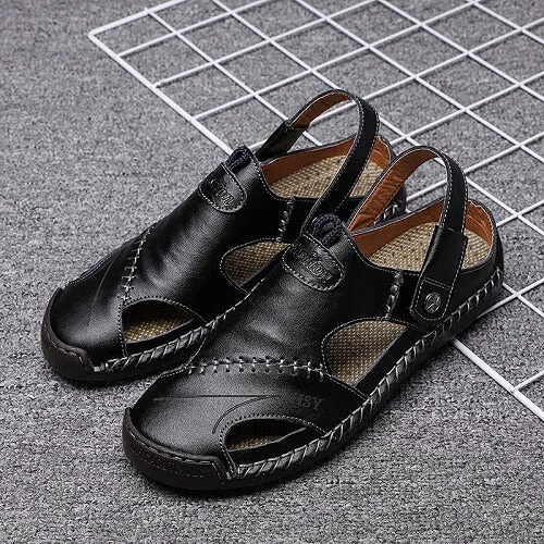 Mqq Orthopedic Shoes Men's  Orthpetic Durable Genuine Leather Sandals