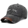 Men's Vintage Washed Denim Outdoor Embroidered Baseball Cap