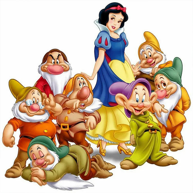 Snow White And The Dwarfs 30*30CM(Canvas) Full Round Drill Diamond Painting gbfke