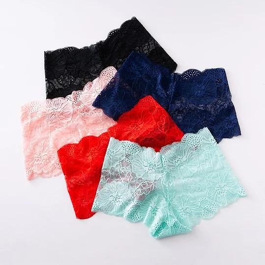 Guraa CINVIK 3Pcs Lace Panties Sexy Woman Underwear Floral Lingerie Soft Female Briefs High-Waist Breathable Panties Comfort Tangas