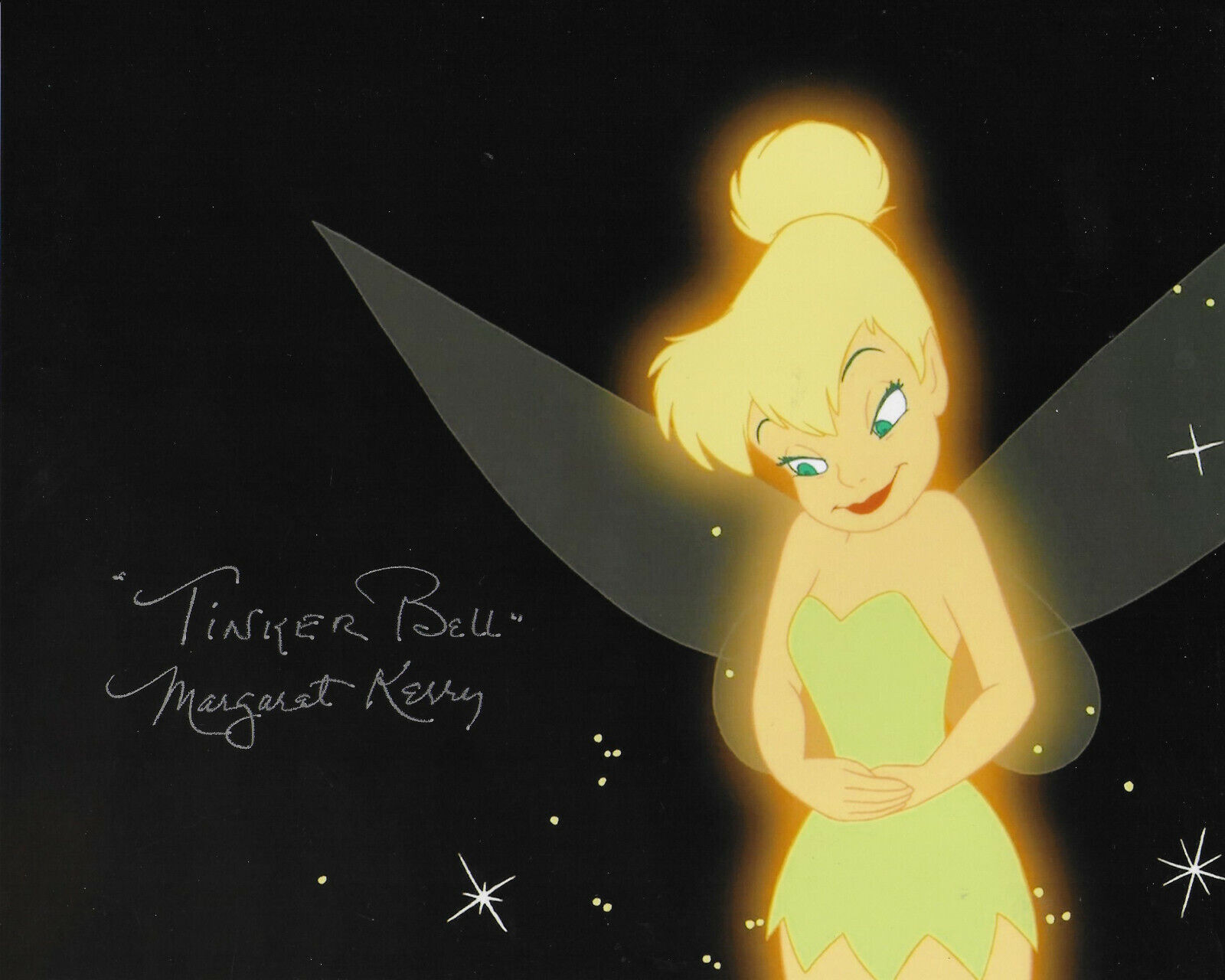 Margaret Kerry Tinkerbell from Disney Original Autographed 8X10 Photo Poster painting #84