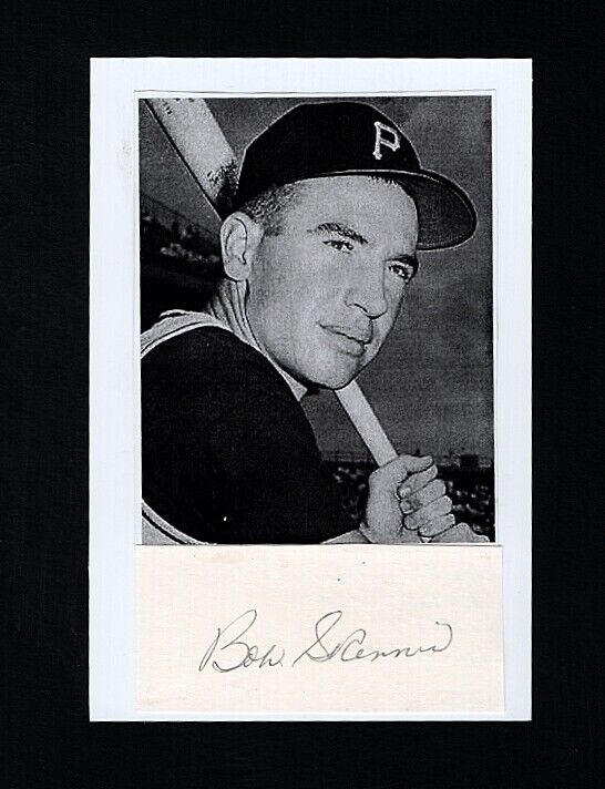 1960 BOB SKINNER-PITTSBURGH PIRATES AUTOGRAPHED CUT ON 4X6 W/PIX