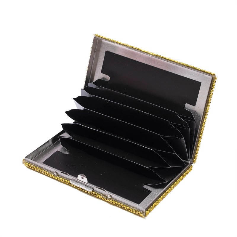 Women’s Solid Color Metal Clasp Frame Card Holders