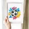 12pcs Football 5D DIY Square Drill Diamond Painting Kits for Adults Beginners Home Decor Diamonds Paintings Gem Art 5.91x7.09in