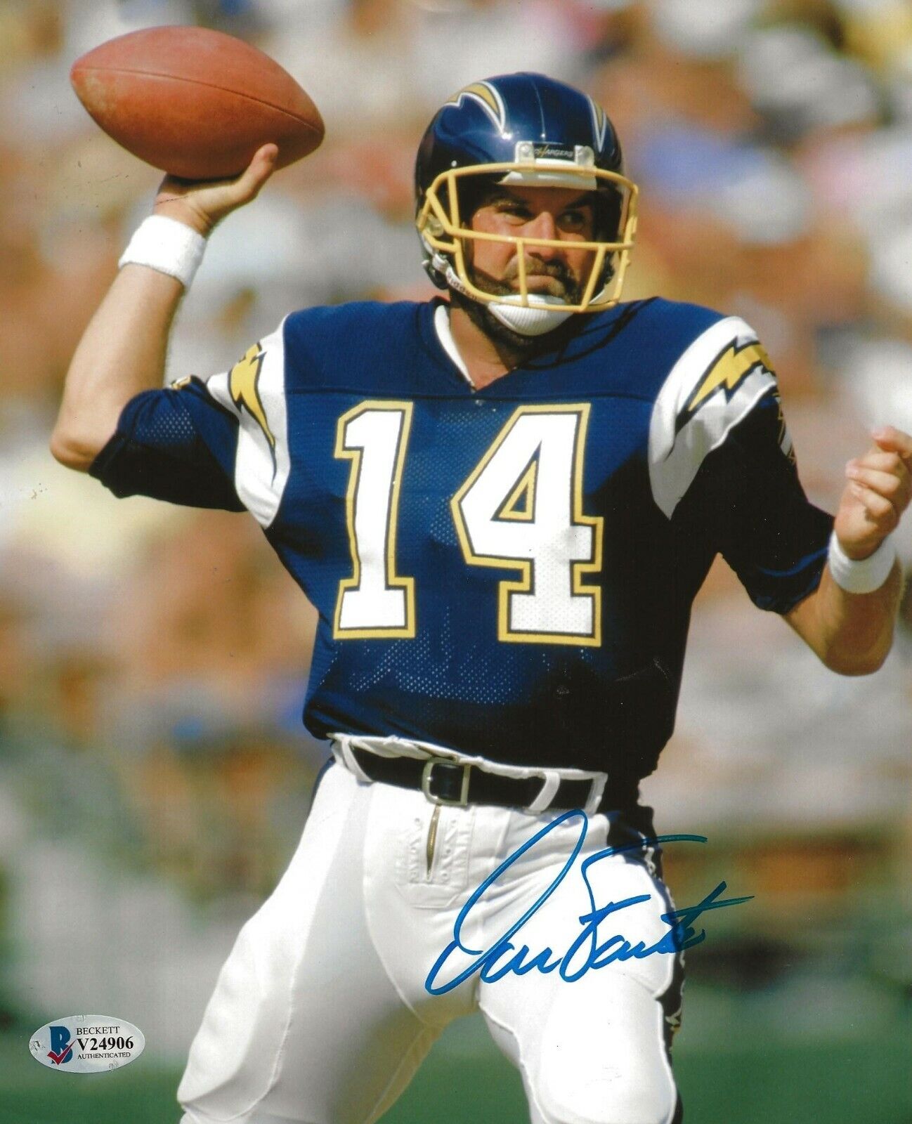 Dan Fouts signed San Diego Chargers 8x10 Photo Poster painting autographed HOF BAS Beckett