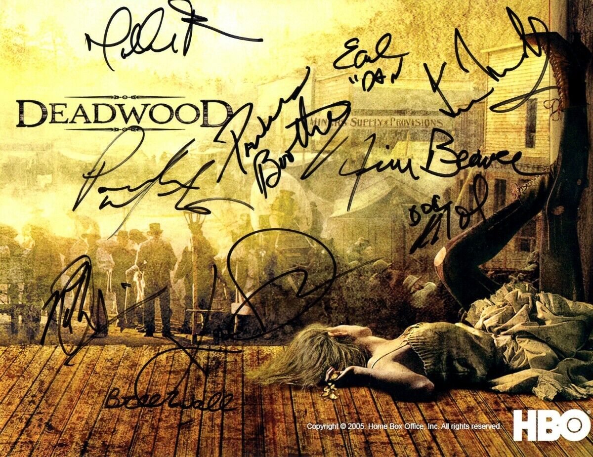 Deadwood Cast Signed Autographed 8.5X11 Photo Poster painting McShane Parker Boothe GA LOA