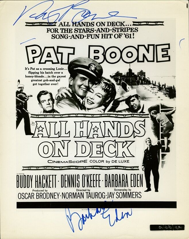 ALL HANDS ON DECK Signed Photo Poster painting By Two Stars