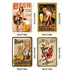 4PCS bi&egrave;re - Panneaux en &eacute;tain m&eacute;tallique(20*30cm/30*40cm) - Bi&egrave;re