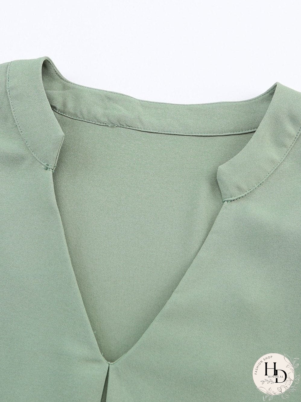 Solid Color V Neck Shirt for Women