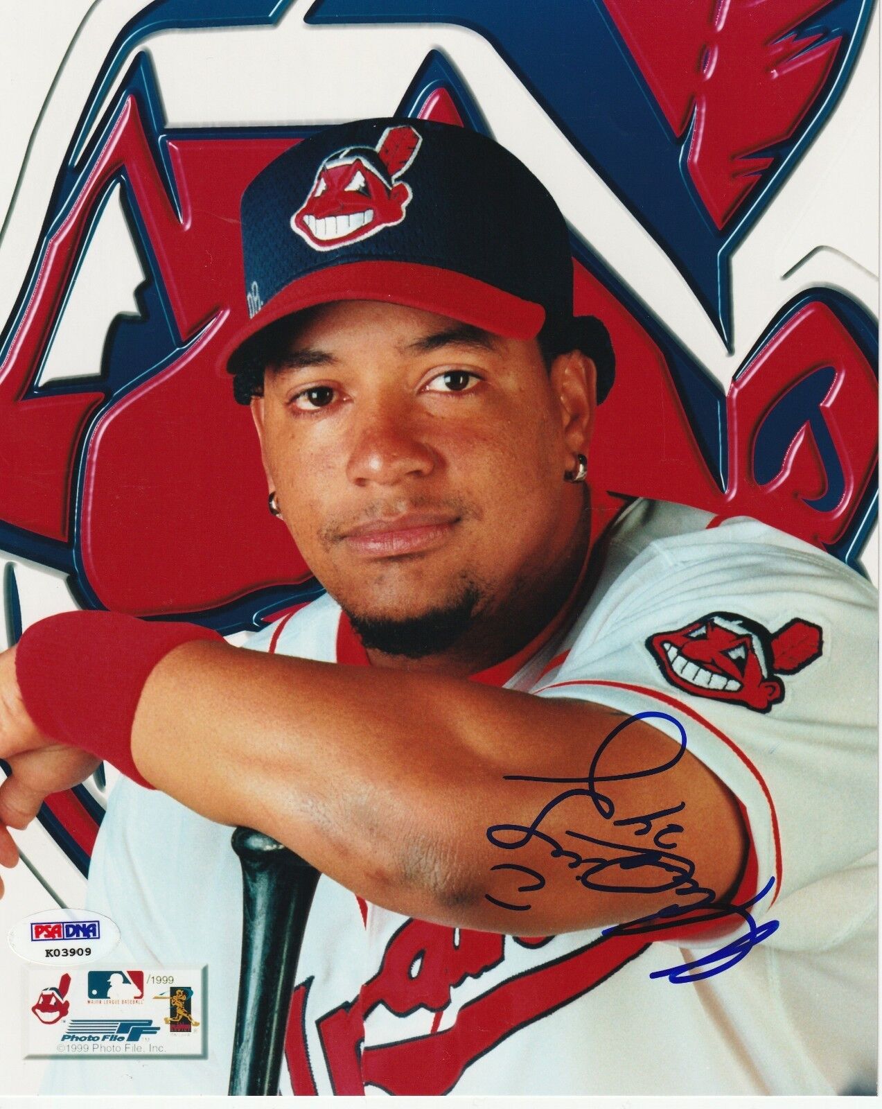 MANNY RAMIREZ (Indians) Signed 8x10 Photo Poster painting with PSA COA