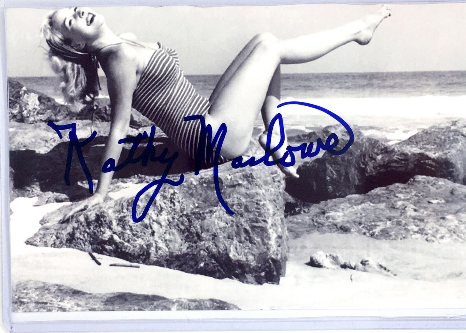 Kathy Marlowe Signed 4x6 Photo Poster painting Actress Model Autograph Auto