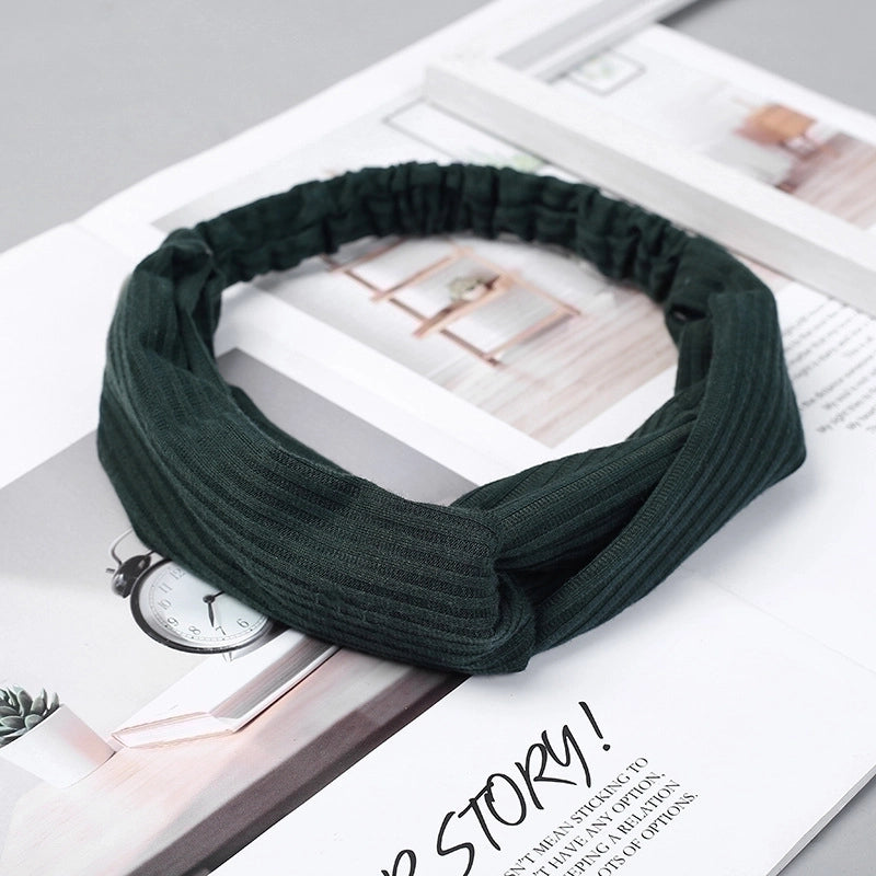 Casual Minimalist Stripe Solid Color Cloth Stripe Hair Band