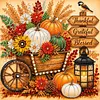 Thanksgiving Day DIY 5D Diamond Painting Kit with Frame 25x25cm