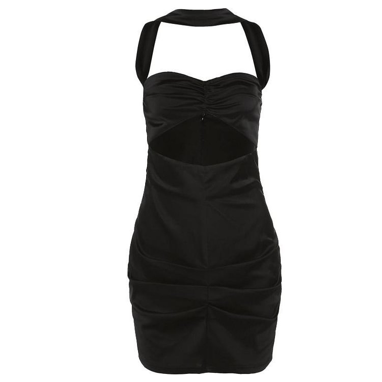 Promsstyle Sexy halter low cut front hollow slinky mini dress Prom Dress 2023