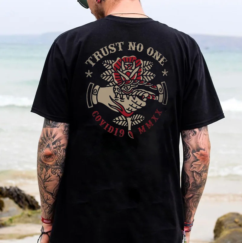 Trust No One letter print T-shirt designer -  