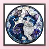 Cat And Butterfly-11CT Stamped Cross Stitch 40*40cm/15.75*15.75in tapestrymarket