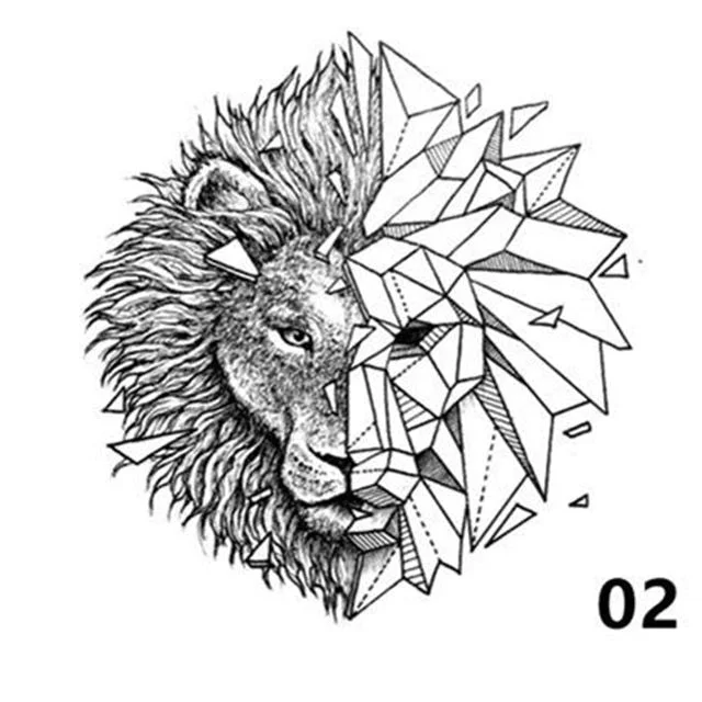 Waterproof Tattoo Stickers Cute Pattern Fake Tattoos Love Hourglass Sexy Girl Arm Clavicle Animal Wolf Temporary Tatoo Sticker