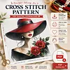 (PDF Pattern)Elegant Woman 11CT PDF Cross Stitch Pattern Instant Digital Download Counted 19.69x19.69inch tapestrymarket