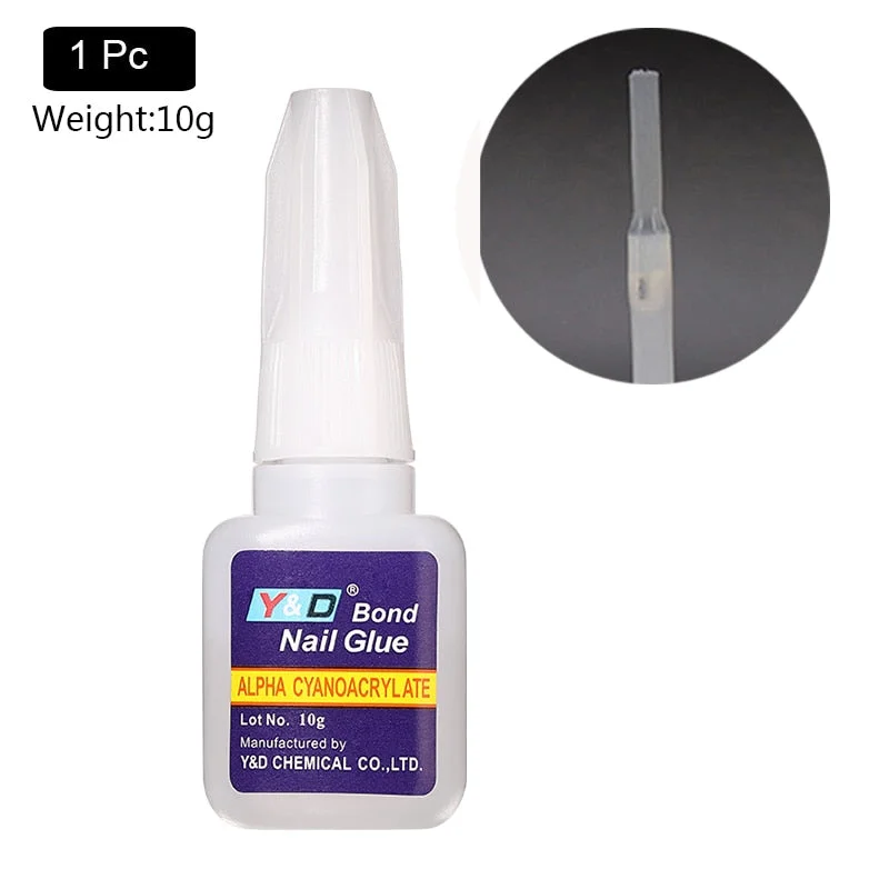 10g Fast Drying Nail Glue for False Nails Glitter Acrylic Nail Rhinestone Decoration Extension Glue Adhensive Nail Care Tool-Nail Inspo
