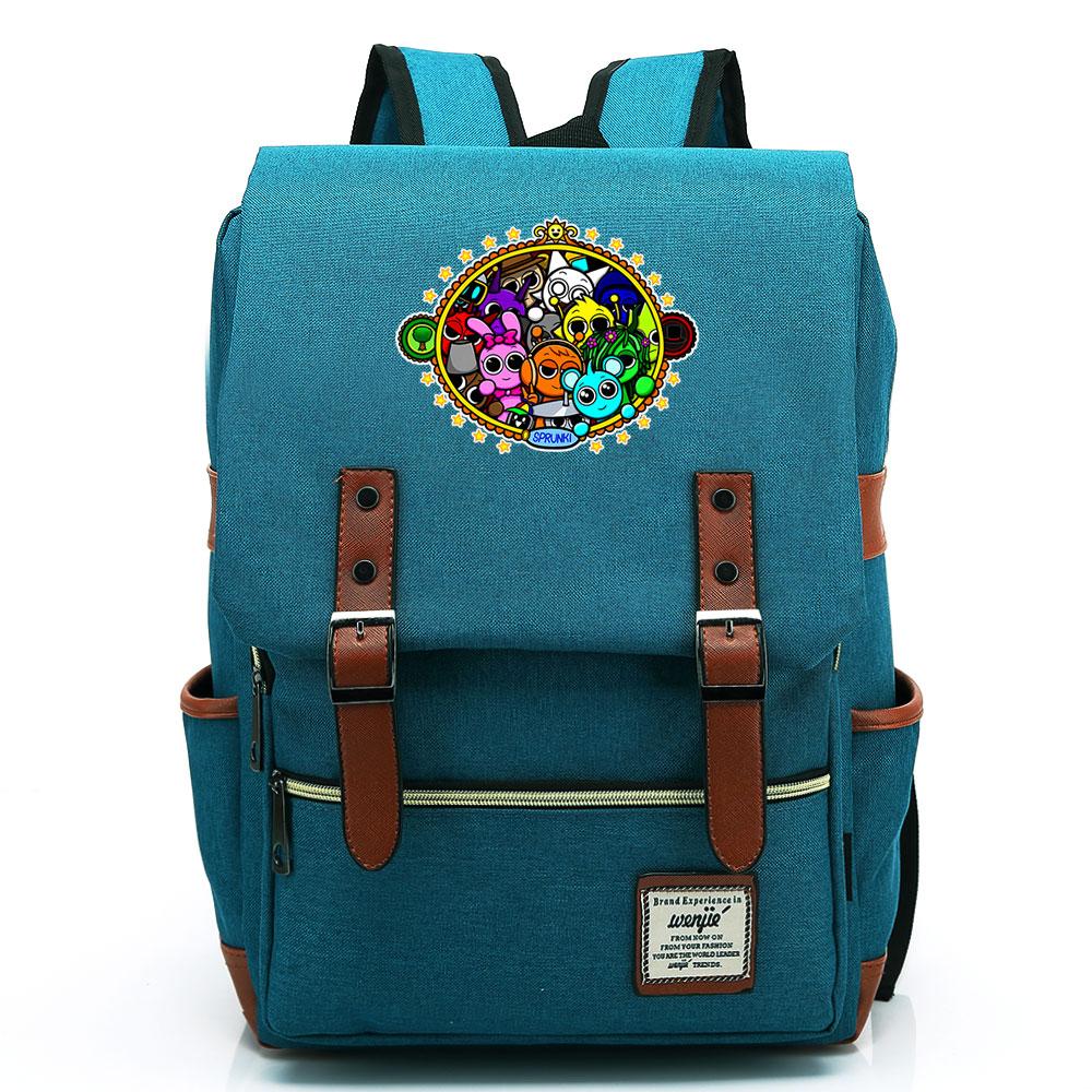 Mayoulove Sprunki Backpack Lightweight Design with Multiple Pockets for School and Outdoor Activities-Mayoulove