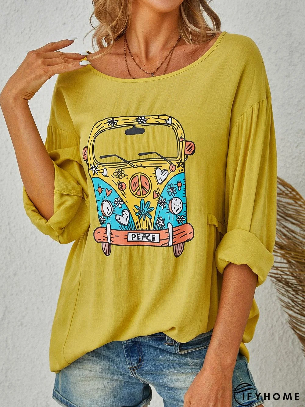 Linen Loose Half Sleeved Top | IFYHOME