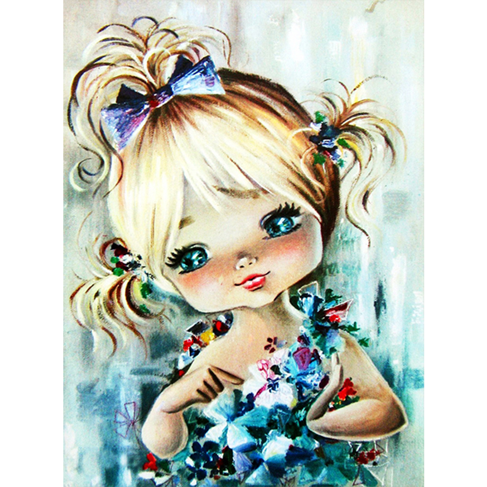

Big Eyes Doll - Round Drill Diamond Painting - 30*40CM, 501 Original