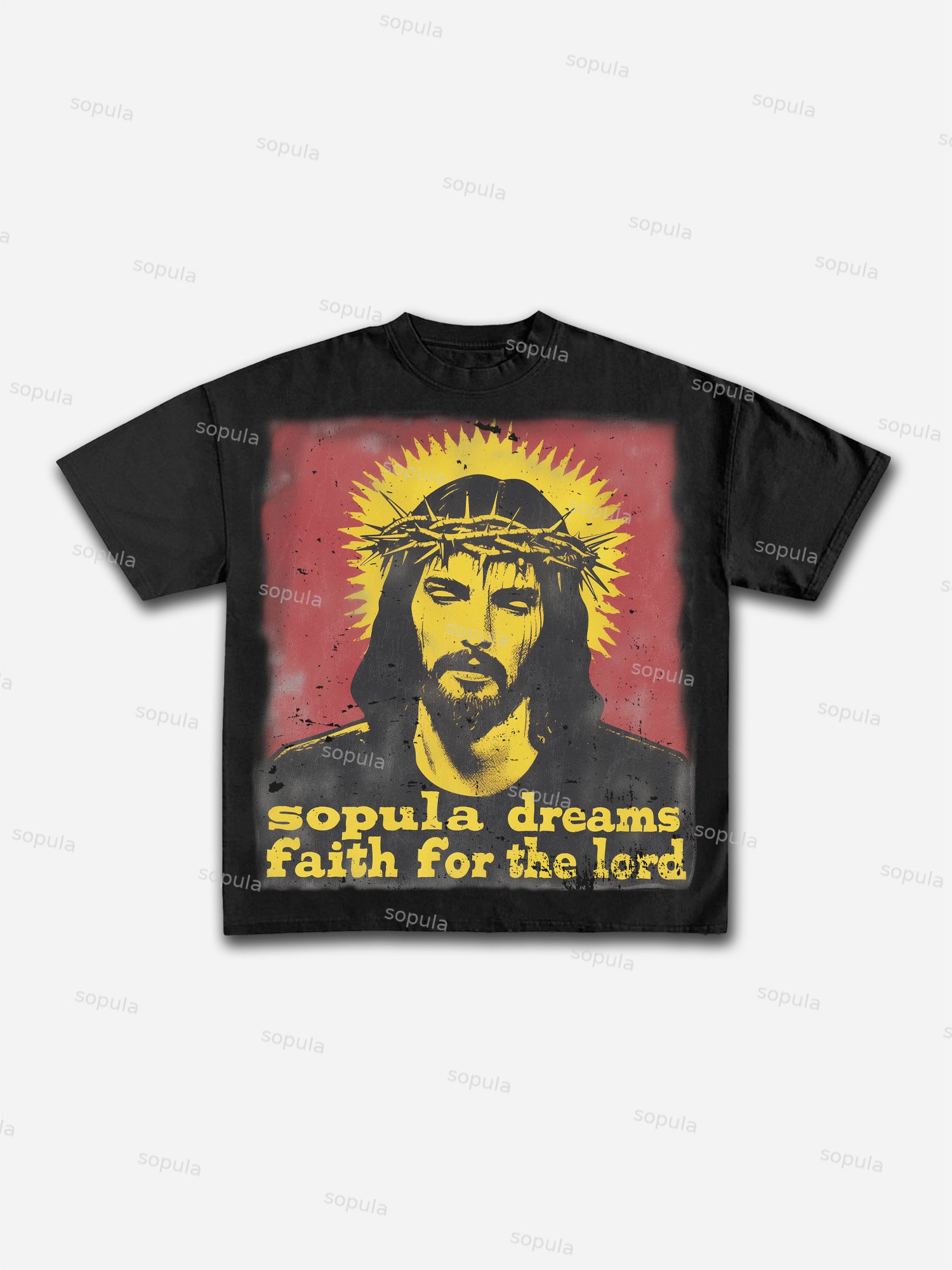 Faith For The Lord Vintage Graphic Cotton T-shirt - Sopula｜Premium Graphic Tees & Graphic Clothing