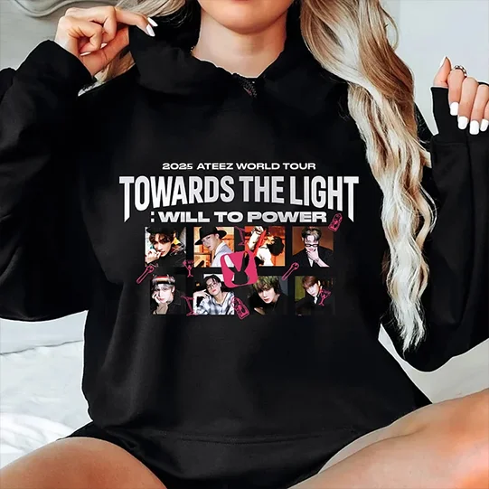 2025 ATEEZ World Tour Towards the Light: Will to Power Logo Graphic Hoodie officialateezshop