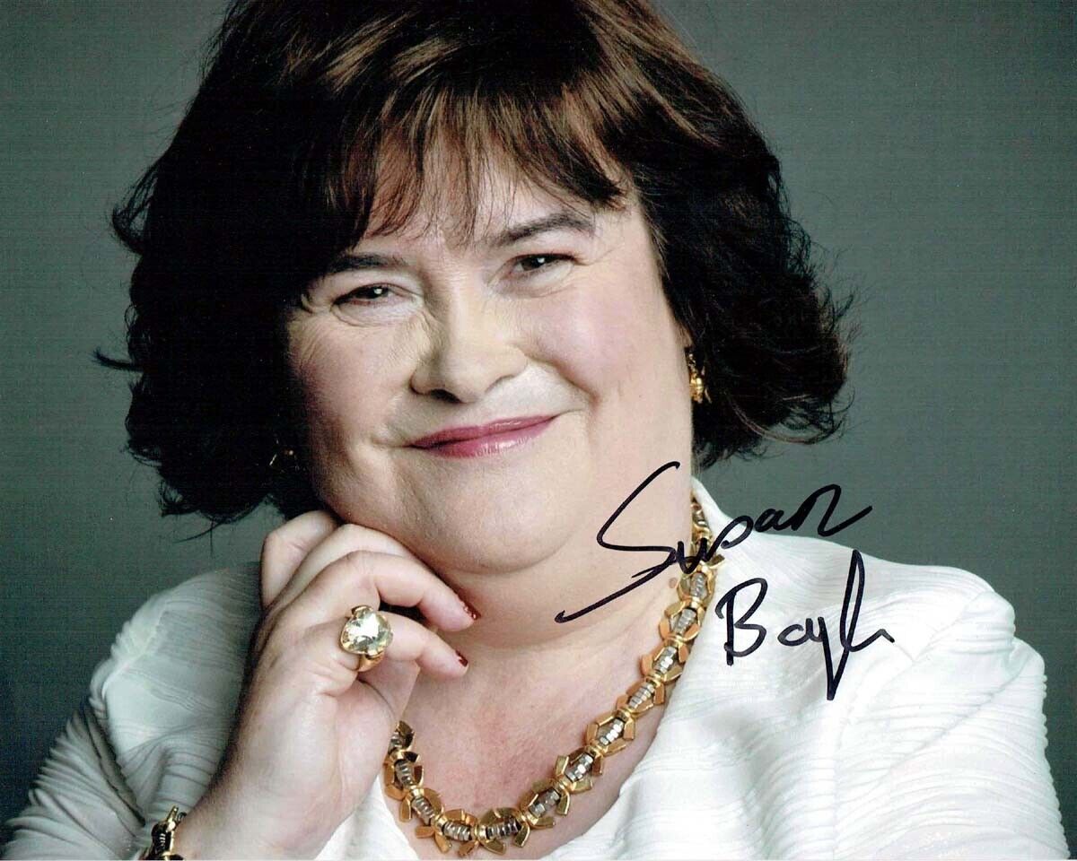 Susan BOYLE SIGNED Autograph 10x8 Photo Poster painting 1 AFTAL COA Singer Britain's Got Talent