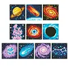 10pcs Universe DIY Mini Round Diamond Painting Set 13x13cm