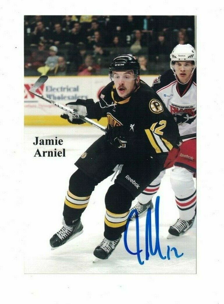 Jamie Arniel Providence Bruins Signed 4x6 Hockey Photo Poster painting W/Our COA