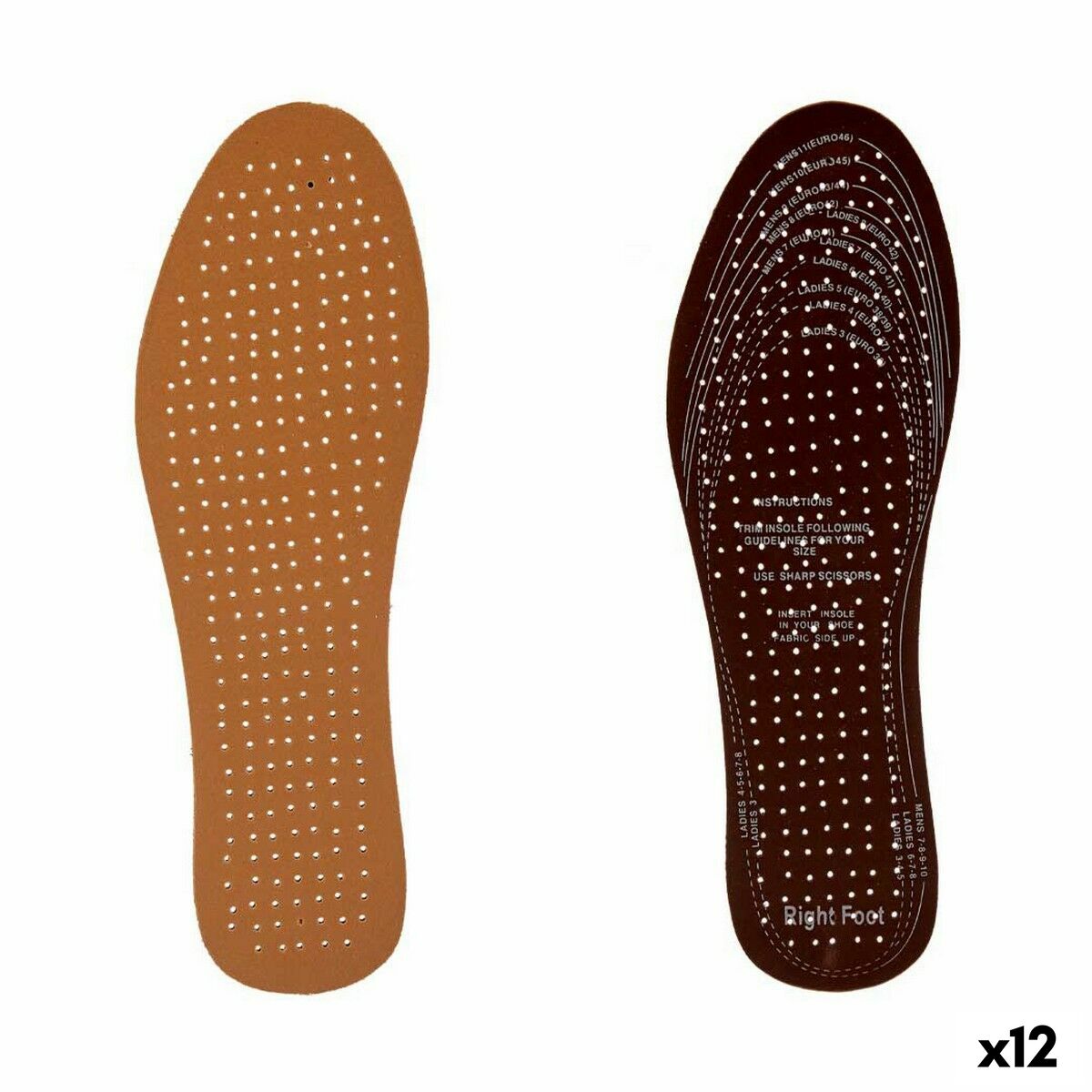 Stencils Brown Black Leather Plastic Latex 9,5 x 30 cm 12 x 0,2 x 36,5 cm (12 Units)