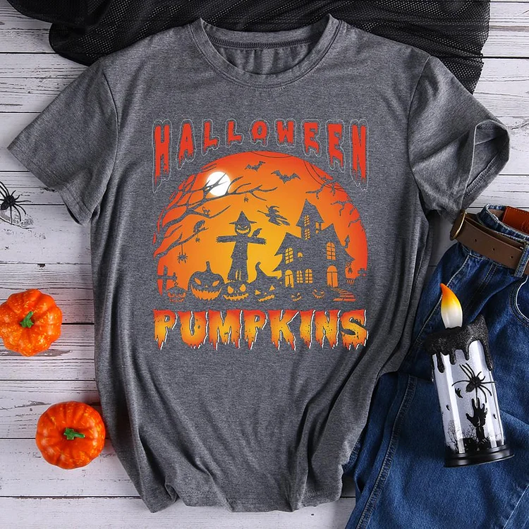 Halloween Pumpkin  T-Shirt Tee-07802-Annaletters