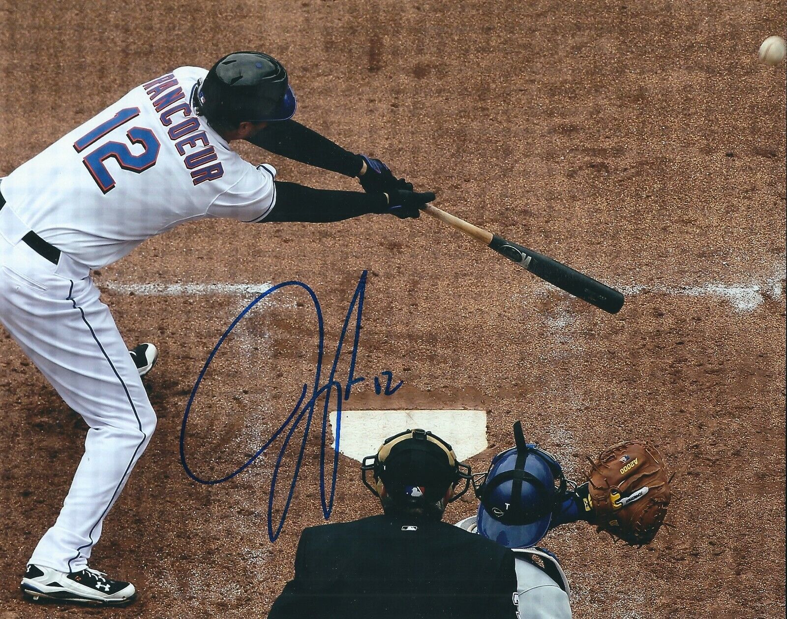 Signed 8x10 JEFF FRANCOEUR New York Mets Autographed Photo Poster painting - COA