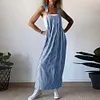 Gioiacombo&trade; Gonna con bretelle casual classica a righe da donna