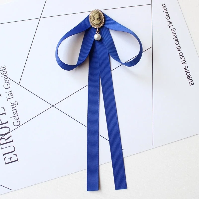 Hand-made Bow Tie Ladies Unisex Banking Stewardess Student Performs Career Korean White Shirt Black Bowtie Classic Trendy Gifts