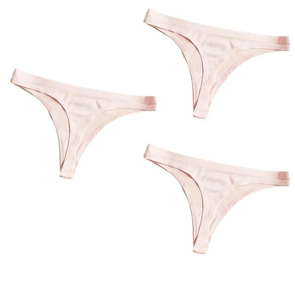 3pcs Seamless Thong Panties Sexy Briefs Solid Soft Thin Thongs Women Underwear Panties for Female Ladies Panty G String Lingerie