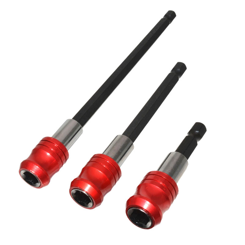 

3pcs Batch Head Rod 1/4 Hex Shank Self-locking Magnetic Bit Extension Rods, 501 Original